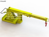 Стрела телескопическая STR-TEL-1.5T, г/п 1.5т, ПромИнжиниринг, крепление на вилы
