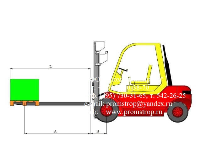 Удлинитель вил для погрузчика чертеж с размерами